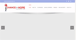 Desktop Screenshot of chanceforhopefoundation.org