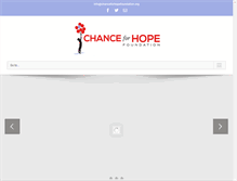 Tablet Screenshot of chanceforhopefoundation.org